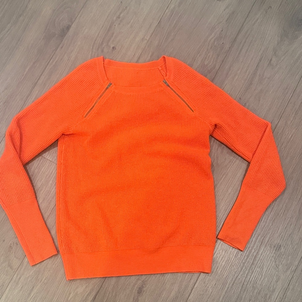 J. Crew Vibrant Orange Crew Neck Sweater